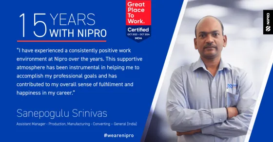 Years of Service - Sanepogulu Srinivas - Assistant Manager - Production, Manufacturing - Converting - General (India)