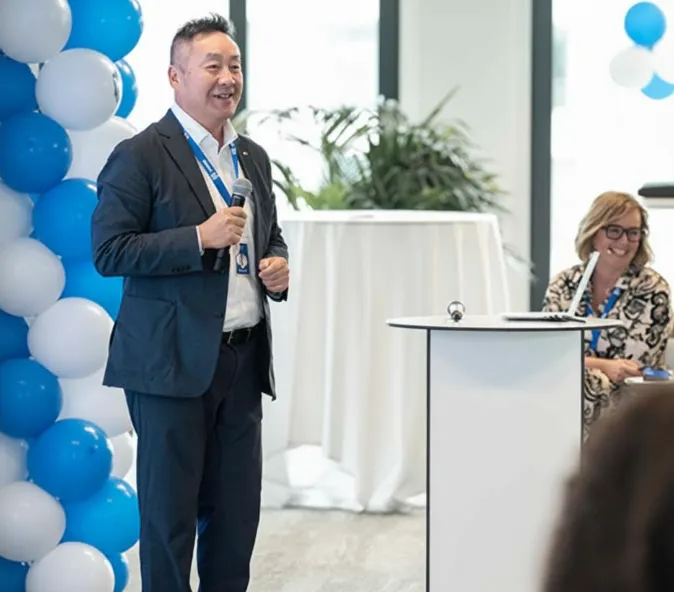 NIPRO president Yamazaki speeching